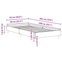 Rama łóżka bez materaca Stare drewno 90x200 cm Drewno klejone Lumarko!
