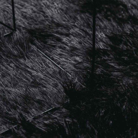 Dywan shaggy z długim włosiem, NAVARRA, czarny, 200x200 cm Lumarko!