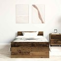 Rama łóżka bez materaca Stare drewno 90x200cm Drewno klejone Lumarko!