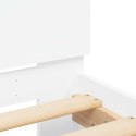 Rama łóżka z wezgłowiem i LED, biała, 120x190 cm Lumarko!