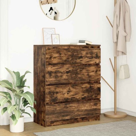 Komoda Dąb wędzony 80x35x99 cm Drewno klejone Lumarko!