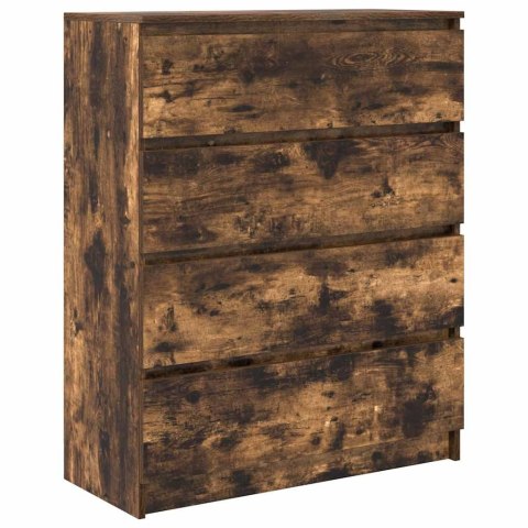 Komoda Dąb wędzony 80x35x99 cm Drewno klejone Lumarko!