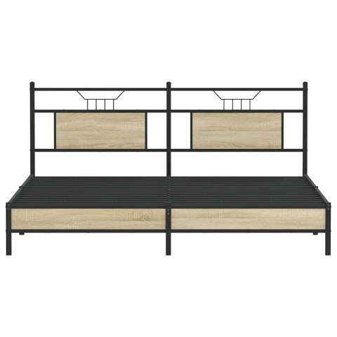 Rama łóżka bez materaca Sonoma Oak 183x213 cm Drewno klejone Lumarko!