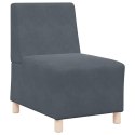 Sofa Fotel Ciemnoszary 55 cm Aksamit Lumarko!