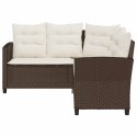 Sofa ogrodowa ze stołem i poduszkami w kształcie litery L Lumarko!