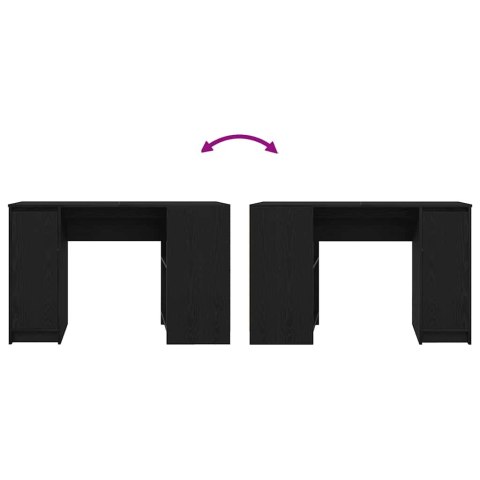 Biurko Czarny Dąb 120x42x76 cm Drewno klejone Lumarko!