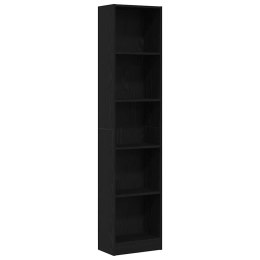 Regał biblioteczny Czarny Dąb 40x24x176 cm Drewno klejone Lumarko!