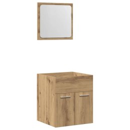 2-częściowy zestaw mebli łazienkowych, dąb artisan Lumarko!