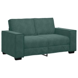 Sofa 2-osobowa, ciemnozielona, 120 cm, tapicerowana aksamitem Lumarko!