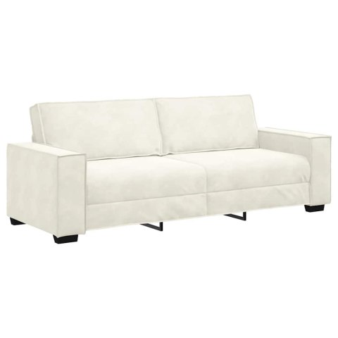 Sofa 3-osobowa, kremowy, 180 cm, tapicerowana aksamitem Lumarko!