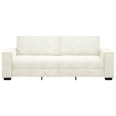 Sofa 3-osobowa, kremowy, 180 cm, tapicerowana aksamitem Lumarko!