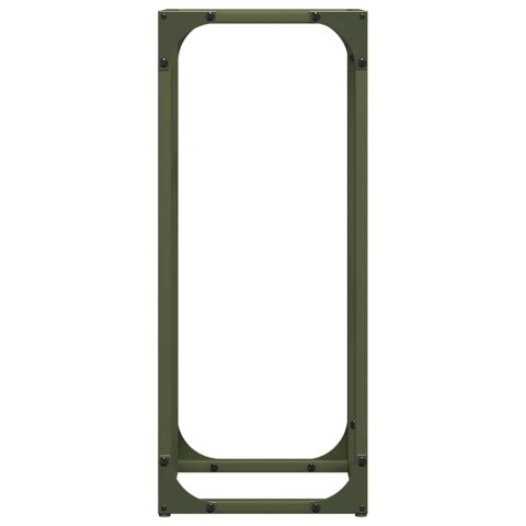 Stojak na drewno opałowe Oliwkowy Zielony 25x25x60 cm Lumarko!