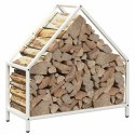 Stojak na drewno opałowe biały 60x25x60 cm Lumarko!