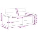 Sofa 2-osobowa Ciemnoszara 120 cm Tkanina Lumarko!