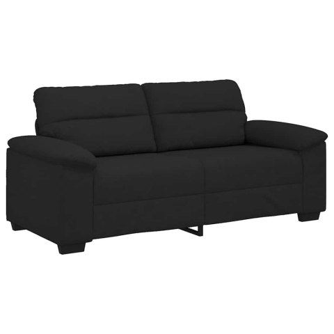 Sofa 2-osobowa, czarna, 140 cm, tapicerowana tkaniną Lumarko!