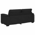 Sofa 2-osobowa, czarna, 140 cm, tapicerowana tkaniną Lumarko!