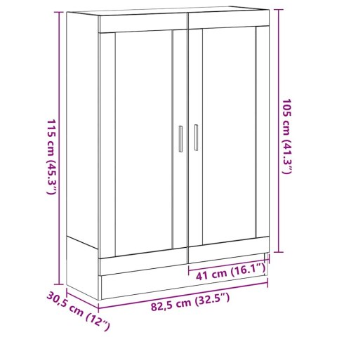 Szafka, czarny dąb, 82,5x30,5x115 cm, materiał drewnopochodny Lumarko!