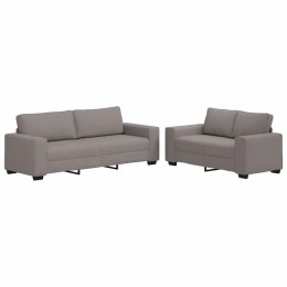 2-częściowy komplet wypoczynkowy z poduszkami, taupe, tkanina Lumarko!