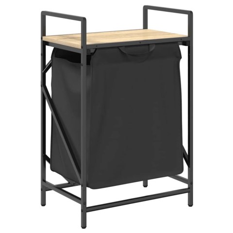 Kosz na pranie 1 komora z półką, dąb sonoma Lumarko!