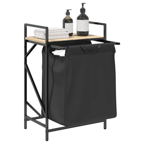 Kosz na pranie 1 komora z półką, dąb sonoma Lumarko!