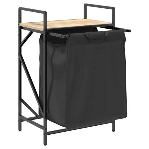 Kosz na pranie 1 komora z półką, dąb sonoma Lumarko!