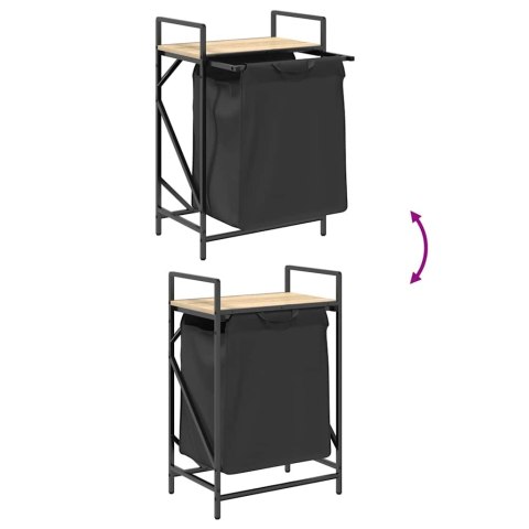 Kosz na pranie 1 komora z półką, dąb sonoma Lumarko!
