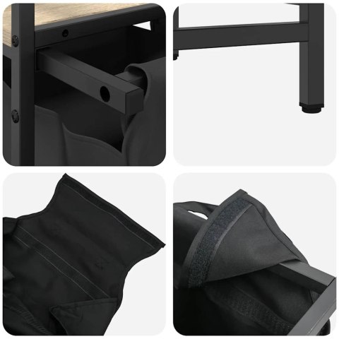 Kosz na pranie 1 komora z półką, dąb sonoma Lumarko!