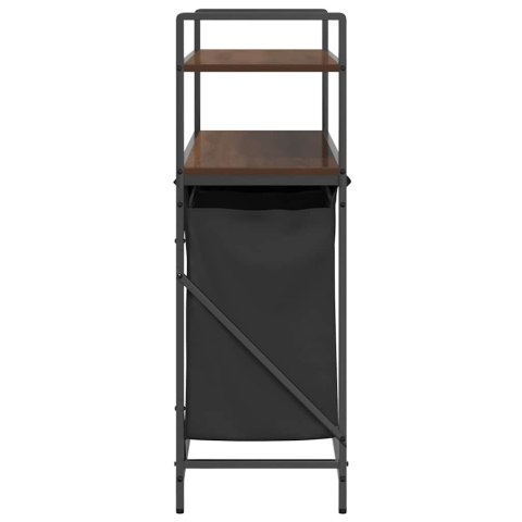 Kosz na pranie 3 przegrody z półkami, brązowy dąb Lumarko!