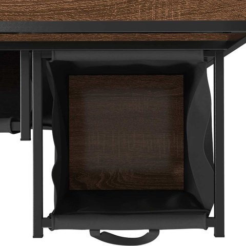 Kosz na pranie 3 przegrody z półkami, brązowy dąb Lumarko!