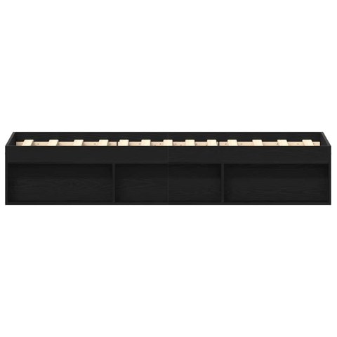 Łóżko bez materaca, czarny dąb, 90x190 cm Lumarko!