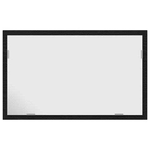 Lustro łazienkowe z oświetleniem LED, czarny dąb, 60x8,5x37 cm Lumarko!