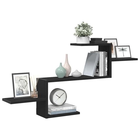 Półka ścienna, czarny dąb, 104x15x49cm, materiał drewnopochodny Lumarko!