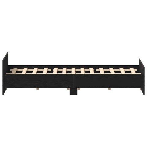 Rama łóżka bez materaca, czarny dąb, 140x200 cm Lumarko!