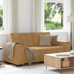 Sofa 2-osobowa, brązowa, 140 cm, tapicerowana aksamitem Lumarko!