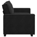 Sofa 2-osobowa, czarna, 140 cm, tapicerowana aksamitem Lumarko!