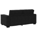 Sofa 2-osobowa, czarna, 140 cm, tapicerowana aksamitem Lumarko!