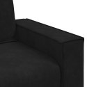 Sofa 2-osobowa, czarna, 140 cm, tapicerowana aksamitem Lumarko!