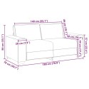 Sofa 2-osobowa, czarna, 140 cm, tapicerowana aksamitem Lumarko!