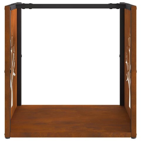 Stojak na drewno opałowe 40x40x40 cm Stal nierdzewna Lumarko!