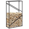 Stojak na drewno opałowe, czarny, 60x25x100 cm Lumarko!