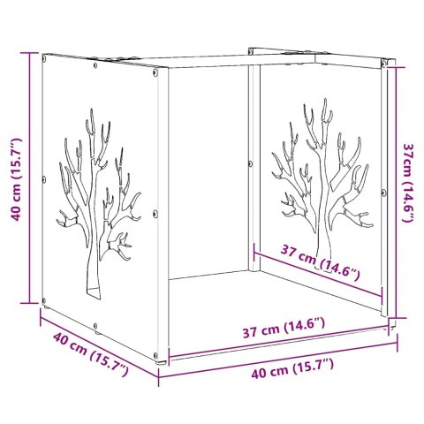 Stojak na drewno opałowe czarny Stal walcowana na zimno Lumarko!