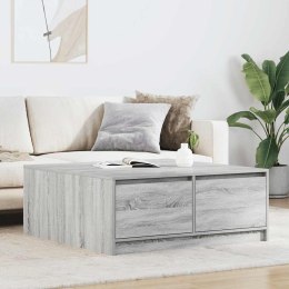 Stolik kawowy z szufladami Szary Sonoma 100x100x40 cm Lumarko!
