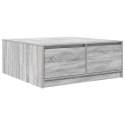 Stolik kawowy z szufladami Szary Sonoma 100x100x40 cm Lumarko!
