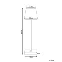 Bezprzewodowa lampa stołowa LED BACEIRO Ze ściemniaczem Metal Biały Lumarko!