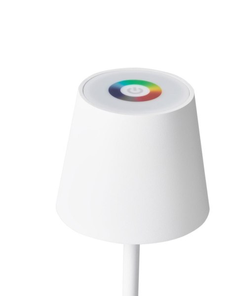 Bezprzewodowa lampa stołowa LED VALIRA Metal Biały