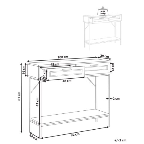 Konsola PASCO Jasnobrązowy