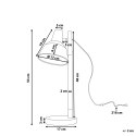 Lampa biurkowa ALDAN Regulowana Metal Biały Lumarko!