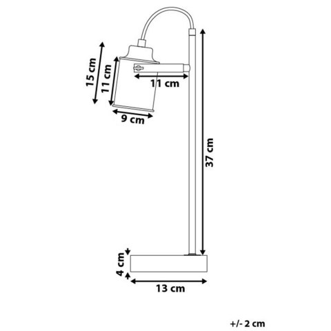 Lampa biurkowa MUNDAKA Regulowana Metal Czarny