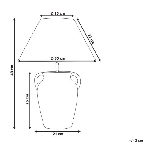 Lampa stołowa AGEFET Ceramika Szary