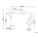 Parasol ogrodowy ⌀ 300 cm piaskowy RAVENNA II Lumarko!